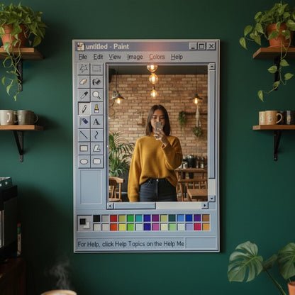 Miroir mural décoration esthétique nostalgique