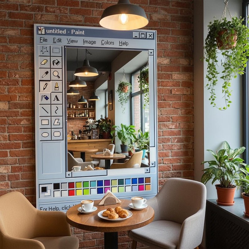 Miroir mural décoration esthétique nostalgique